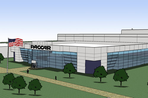 PACCAR manufacturing facility rendering