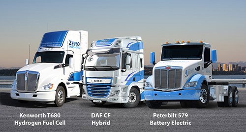Three electric trucks